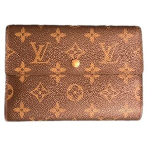 LOUIS VUITTON LV Monogram Canvas Leather Continental Clutch Wallet ( EUC)